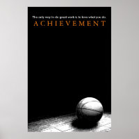 Schwarz-weißes Erreichen Motivierend Basketball