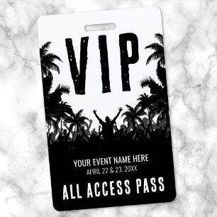 Schwarz-weißes Event-VIP Ausweis