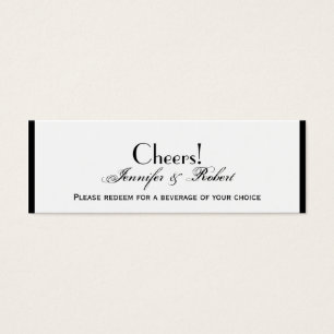 Schwarz-weißes Filigree Vintage Wedding Drink Tick