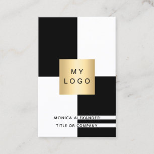 Schwarz-weißes Firmenlogo QR-Code beruflich Visitenkarte