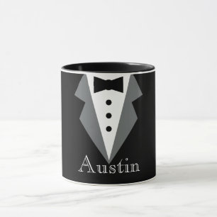 Schwarz-weißes formales Tuxedo Personalisiert Tasse