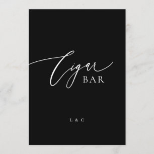 Schwarz-weißes Formblatt 5 x 7 Hochzeit OFFENE Bar