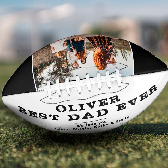 Schwarz-weißes Foto der besten Vater Football (Von Creator hochgeladen)