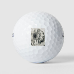 Schwarz-weißes Foto für die Blume Golfball
