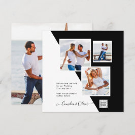 Schwarz-weißes Foto Hochzeitsstichtag QR-Code Rett