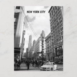 Schwarz-weißes Foto New Yorker Gebäude Postkarte