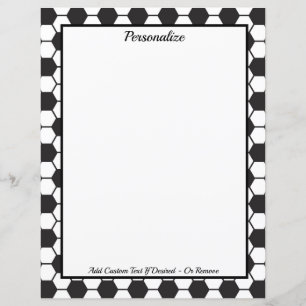 Schwarz-weißes Fußball-Muster personalisieren