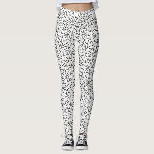 Schwarz-weißes geometrisches Design Leggings