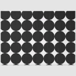 Schwarz-weißes geometrisches Kreismuster nach hint Seidenpapier