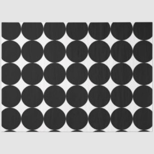 Schwarz-weißes geometrisches Kreismuster nach hint Seidenpapier