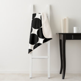 Schwarz-weißes geometrisches Kreismuster nach hint Sherpadecke