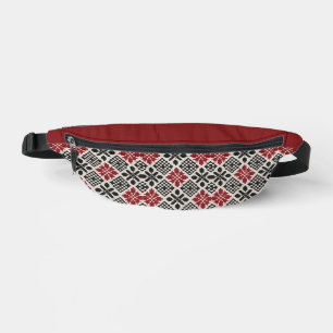 Schwarz-weißes geometrisches Muster Bauchtasche