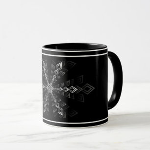 Schwarz-weißes geometrisches Muster Tasse