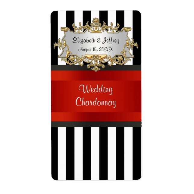 Schwarz-weißes, gestreiftes, schwarzes Band-Weinet (Vorne)