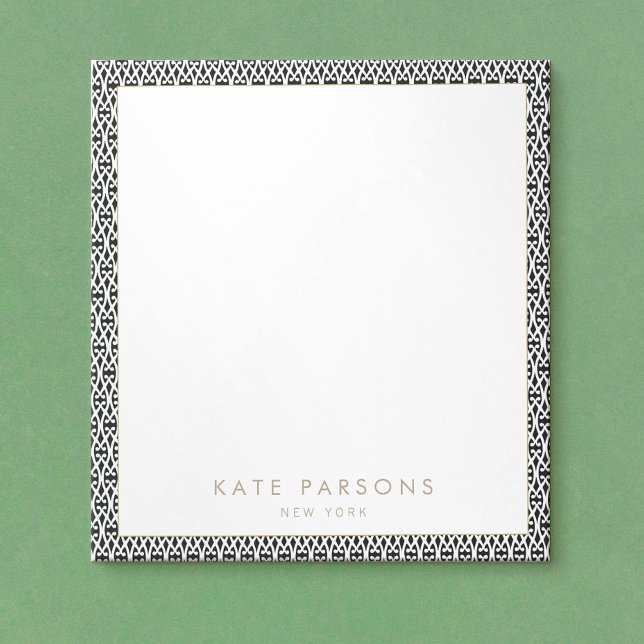 Schwarz-weißes Gittermuster Editor Notizblock (Von Creator hochgeladen)