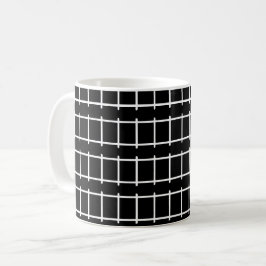 Schwarz-weißes Gleisleitmuster Kaffeetasse