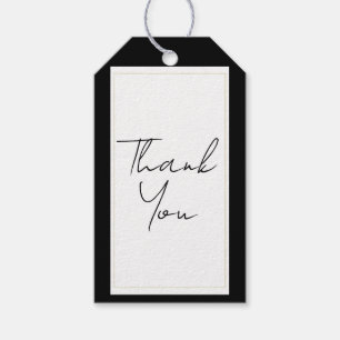 Schwarz-weißes Gold Modernes Highlights Geschenkanhänger