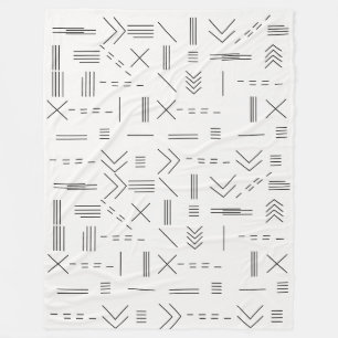 Schwarz-weißes Gorgees Modern Geometric Muster Fleecedecke