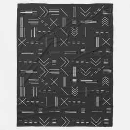Schwarz-weißes Gorgees Modern Geometric Muster Fleecedecke
