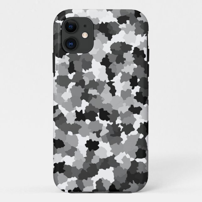 Schwarz-weißes Graumuster Case-Mate iPhone Hülle (Rückseite)