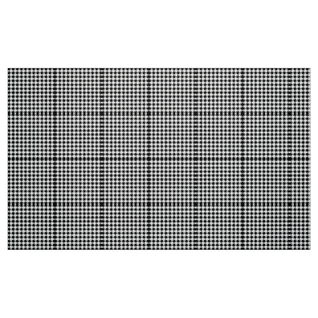 Schwarz-weißes Hahnentrittmuster Stoff (Fat Quarter (45,7 x 55,9 cm))