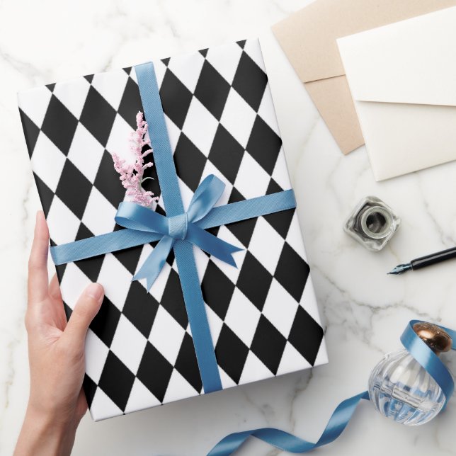 Schwarz-weißes Karamellpapier Geschenkpapier (Schenken)