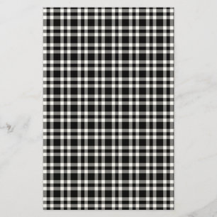 Schwarz-weißes Karomuster Briefpapier