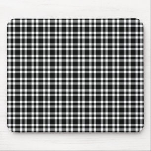 Schwarz-weißes Karomuster Mousepad