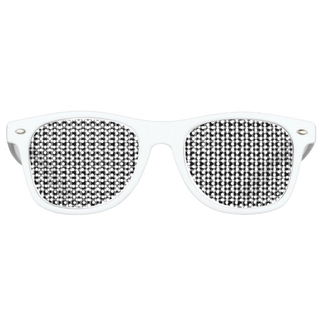Schwarz-weißes Karomuster Partybrille (Vorderseite)