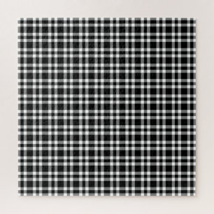 Schwarz-weißes Karomuster Puzzle