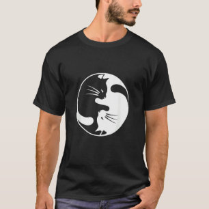 Schwarz-weißes Katzenjin und -jang für Frauen und  T-Shirt