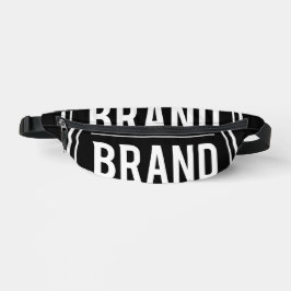 Schwarz-weißes kreisförmiges Abzeichen-Logo Bauchtasche