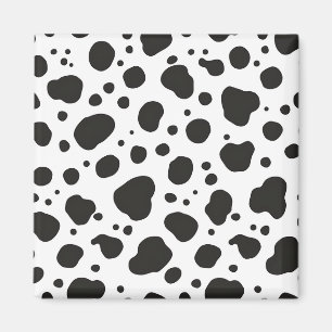 Schwarz-weißes Kuhmuster Magnet