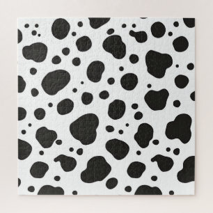 Schwarz-weißes Kuhmuster Puzzle