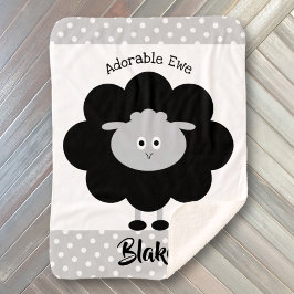 Schwarz-weißes Lämmchen, neutrales, adorable Ewe C Sherpadecke