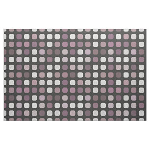 Schwarz-weißes Lila Retro-Round-Squares-Muster Stoff