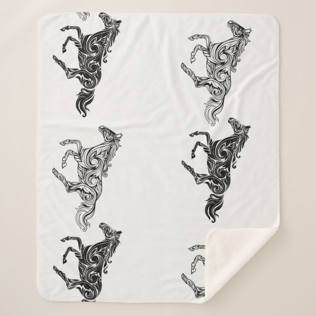 Schwarz-weißes Logo für Grafikkunst Sherpadecke (Vorderseite)