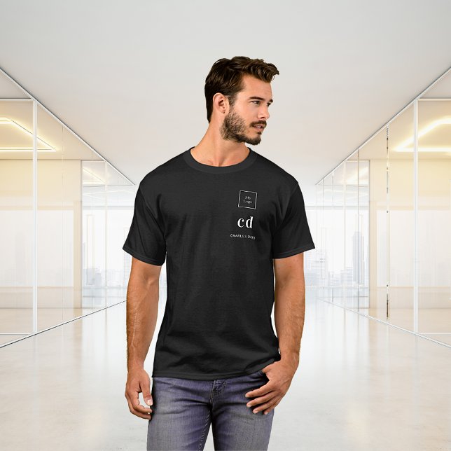 Schwarz-weißes Logo für Monogramm T-Shirt (Von Creator hochgeladen)