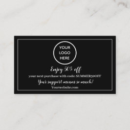 Schwarz-weißes Logo Vielen Dank, dass Sie sich für Treuekarte