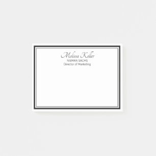 Schwarz-weißes Marketing Post-it Klebezettel