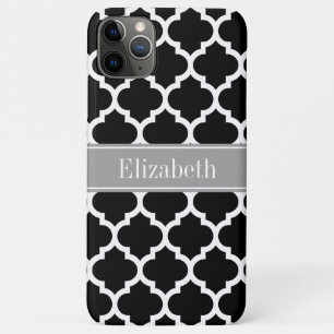Schwarz-weißes marokkanisches #5 Dark Gray Name Mo Case-Mate iPhone Hülle