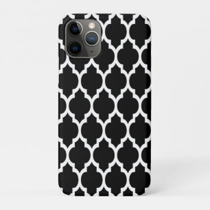 Schwarz-weißes marokkanisches Quatrefolienmuster # Case-Mate iPhone Hülle