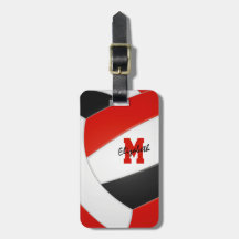 Schwarz-weißes mit Monogramm Volleyballgepäck