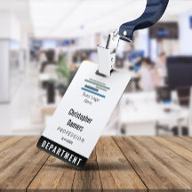 Schwarz-weißes Mitarbeiter-ID-Abzeichen für große