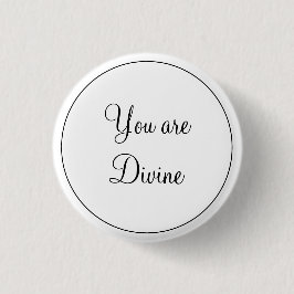 Schwarz-weißes modernes Elegant, göttlich rund Button