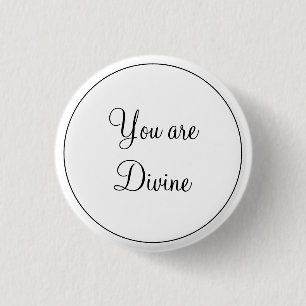 Schwarz-weißes modernes Elegant, göttlich rund Button