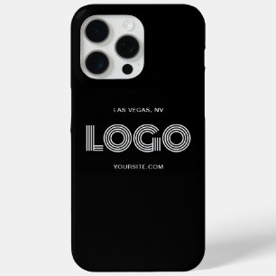 Schwarz-weißes modernes rechteckiges Logo Case-Mate iPhone Hülle