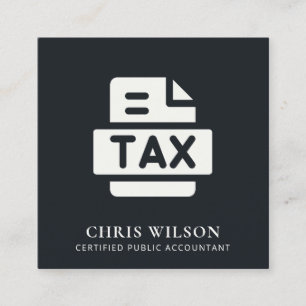 SCHWARZ-WEISSES MODERNES STEUERRÜCKKEHRSMITTEL - A QUADRATISCHE VISITENKARTE