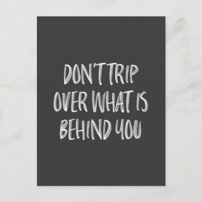 Schwarz-weißes Motivierend Angebot mit Handschrift Postkarte (Vorderseite)