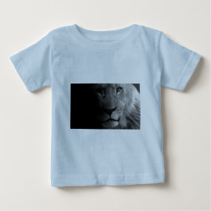 Schwarz-weißes Motivierend Leadership Lion Portrai Baby T-shirt